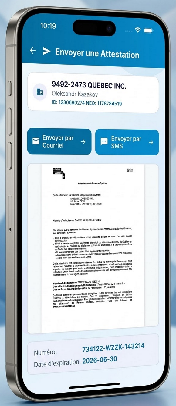 Attestation Fiscale Québec